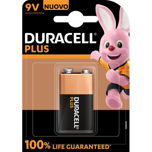 DURACELL PLUS 100 TRANSISTOR 9V MN1604 - BL 1 PZ