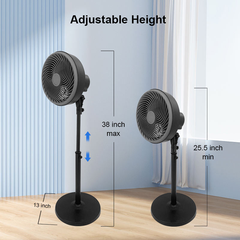 VENTILATORE IBERIC NERO 3 VELOCITA' 230V/50HZ/90W/DIAM.26CM H106