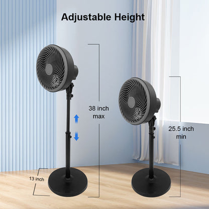 VENTILATORE IBERIC NERO 3 VELOCITA' 230V/50HZ/90W/DIAM.26CM H106