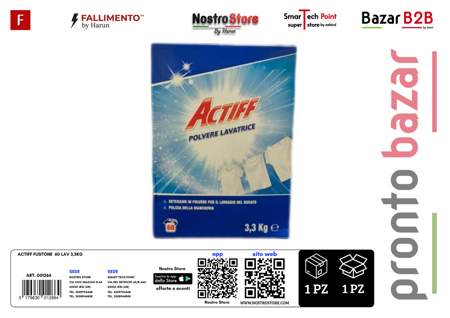 ACTIFF FUSTONE  60 LAV 3,3KG