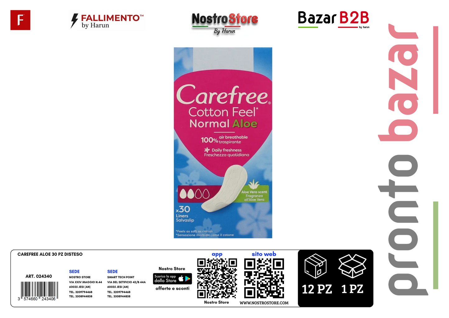 CAREFREE ALOE 30 PZ DISTESO