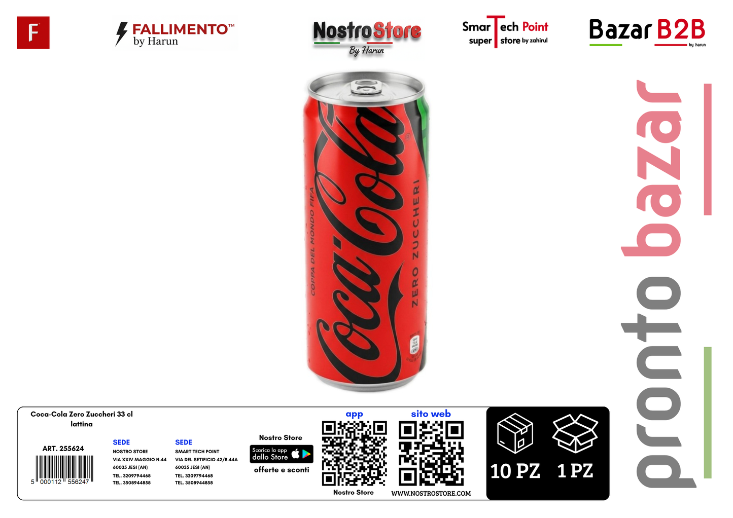 Coca-Cola Zero Zuccheri 33 cl lattina