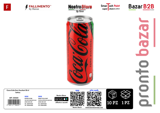 Coca-Cola Zero Zuccheri 33 cl lattina