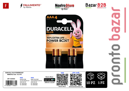 DURACELL PLUS POWERBOOST MINISTILO AAA - BL 4 PZ