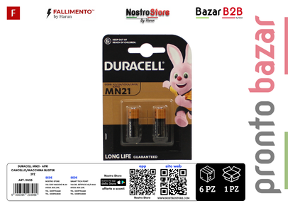 DURACELL MN21 - APRI CANCELLO/MACCHINA BLISTER 2PZ