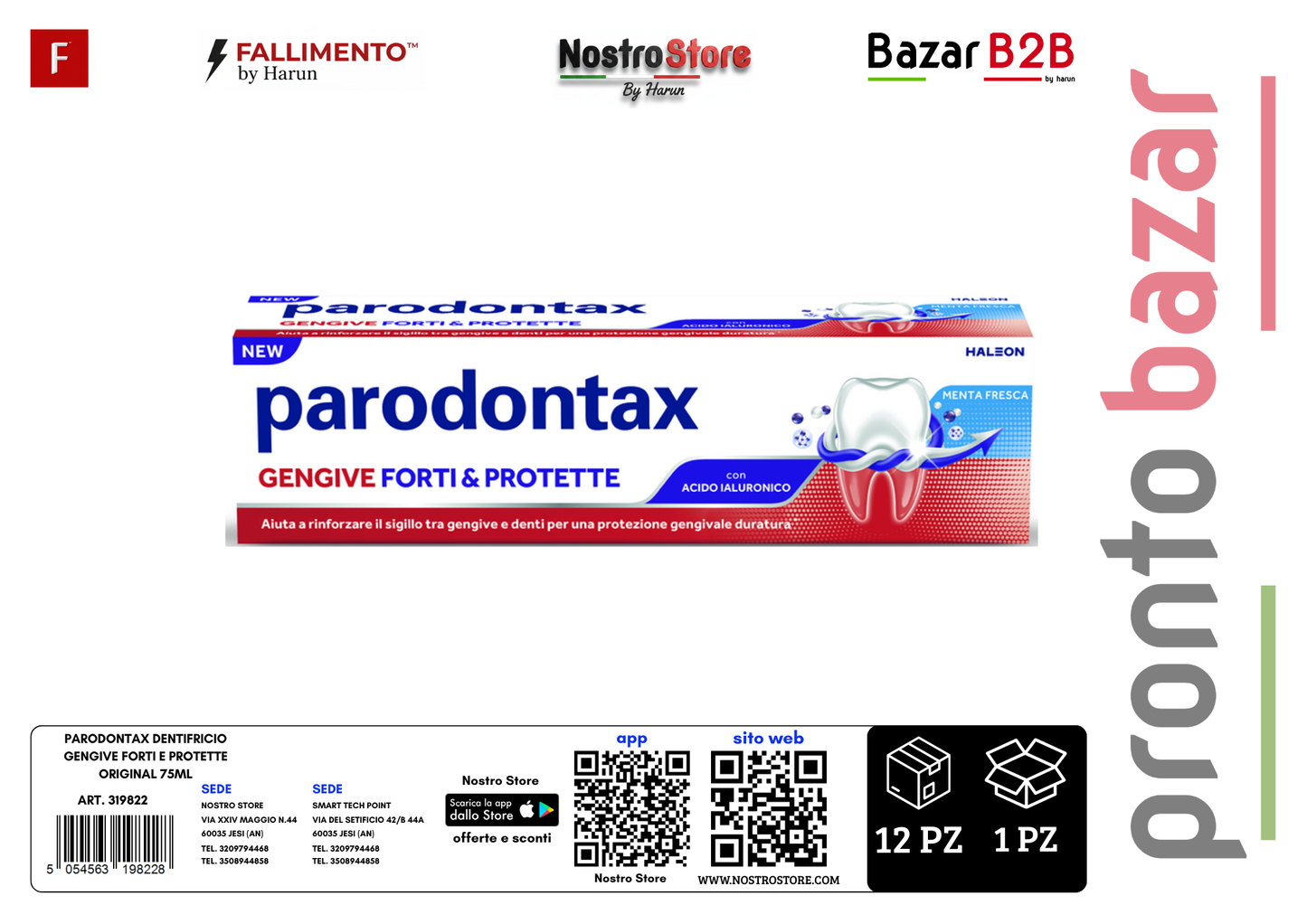 PARODONTAX DENTIFRICIO GENGIVE FORTI E PROTETTE ORIGINAL 75ML