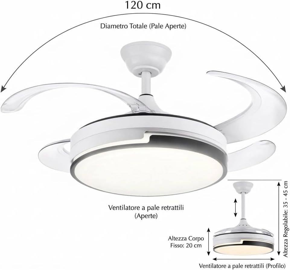 ventilatore da soffitto led