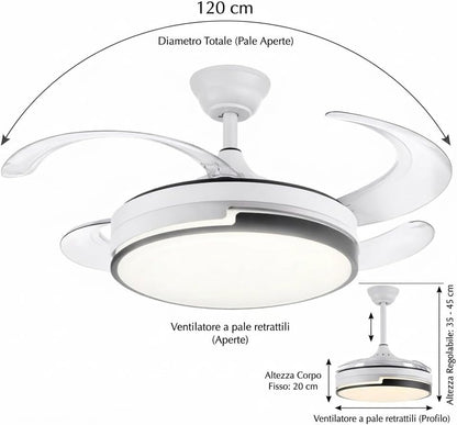ventilatore da soffitto led