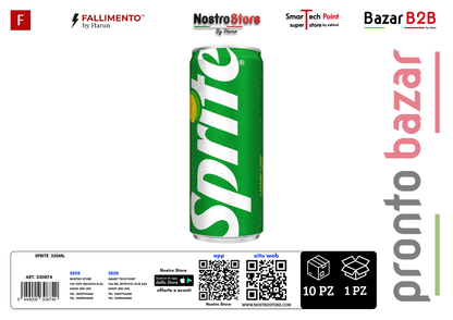 SPRITE GUSTO LEMON-LIME  330ML