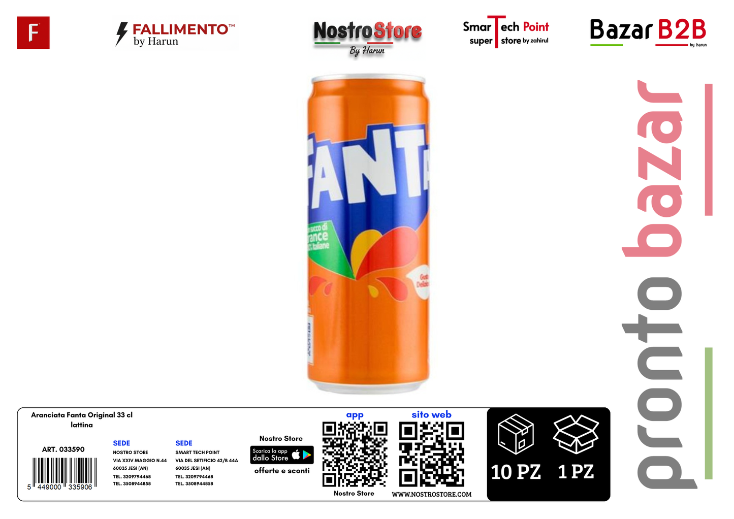 Aranciata Fanta Original 33 cl lattina