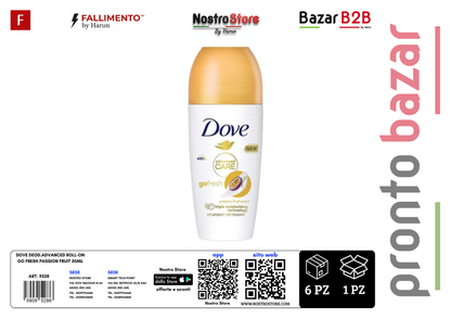DOVE DEOD.ADVANCED ROLL-ON GO FRESH PASSION FRUIT 50ML
