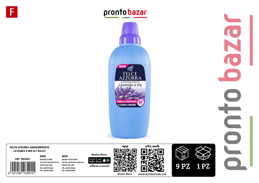 FELCE AZZURRA AMMORBIDENTE LAVANDA E IRIS 2LT 40LAV