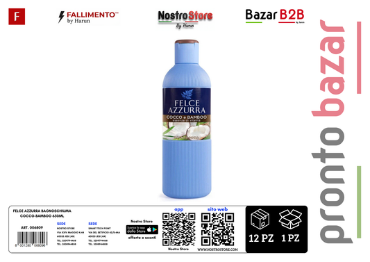 FELCE AZZURRA BAGNOSCHIUMA COCCO-BAMBOO 650ML
