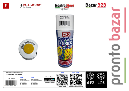 SMALTO ACRILICO GIALLO CADMIO RAL 1021/ 400ML