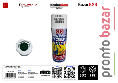 SMALTO ACRILICO VERDE PRIMAVERA RAL 6002 / 400 ML