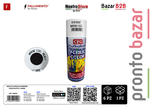 SMALTO ACRILICO MARRONE CIOCCOLATO / 400ML