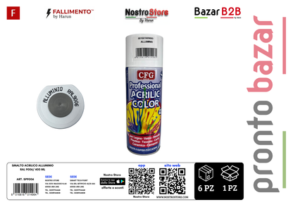 SMALTO ACRILICO ALLUMINIO RAL 9006/ 400 ML