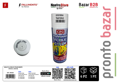 SMALTO ACRILICO TRASPARENTE OPACO / 400 ML