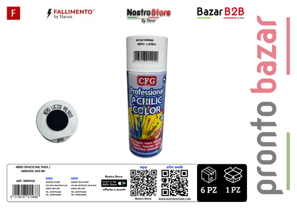 NERO OPACO RAL 9005 / AEROSOL 400 ML