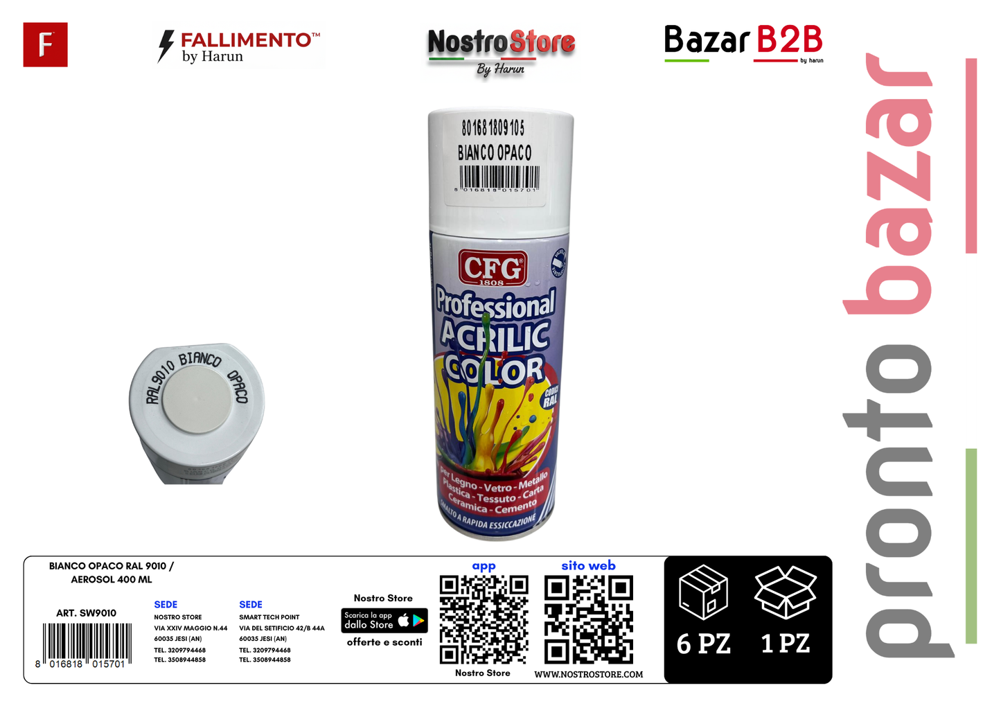 BIANCO OPACO RAL 9010 / AEROSOL 400 ML