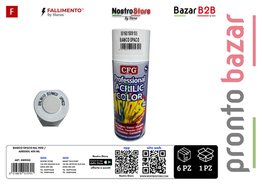BIANCO OPACO RAL 9010 / AEROSOL 400 ML