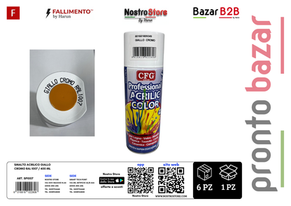 SMALTO ACRILICO GIALLO CROMO RAL 1007 / 400 ML
