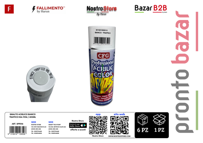 SMALTO ACRILICO BIANCO TRAFFICO RAL 9016 / 400ML