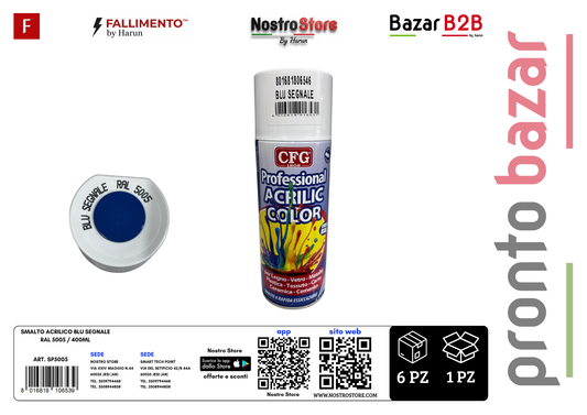 SMALTO ACRILICO BLU SEGNALE RAL 5005 / 400ML