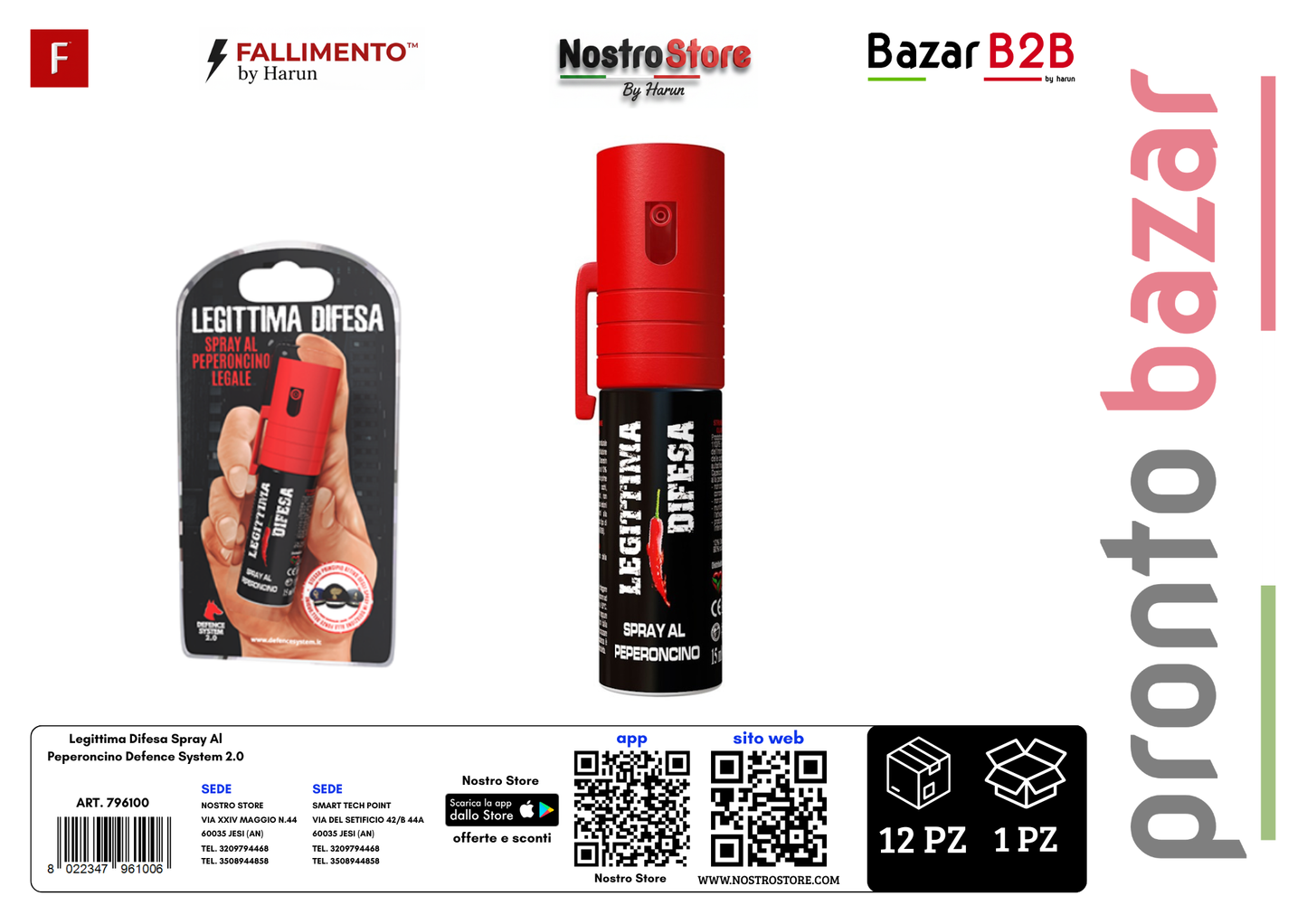 Legittima Difesa Spray Al Peperoncino Defence System 2.0