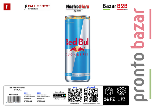 RED BULL SUGAR FREE 250ML ITA