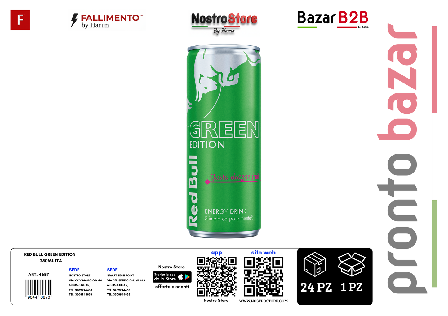 RED BULL GREEN EDITION 250ML ITA