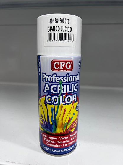 SMALTO ACRILICO BIANCO LUCIDO RAL 9010 / 400 ML