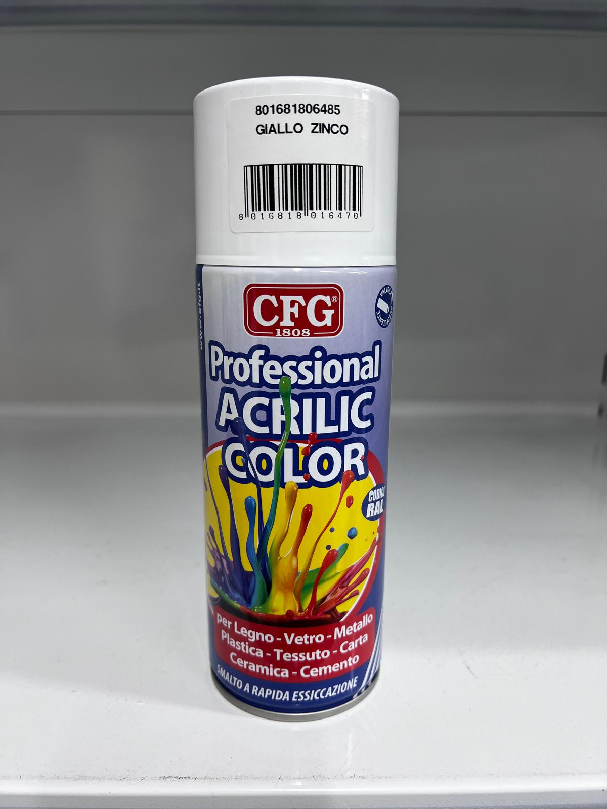 SMALTO ACRILICO GIALLO ZINCO RAL 1018/ 400ML