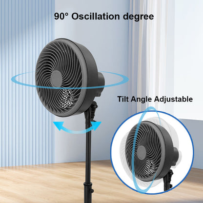 VENTILATORE IBERIC NERO 3 VELOCITA' 230V/50HZ/90W/DIAM.26CM H106