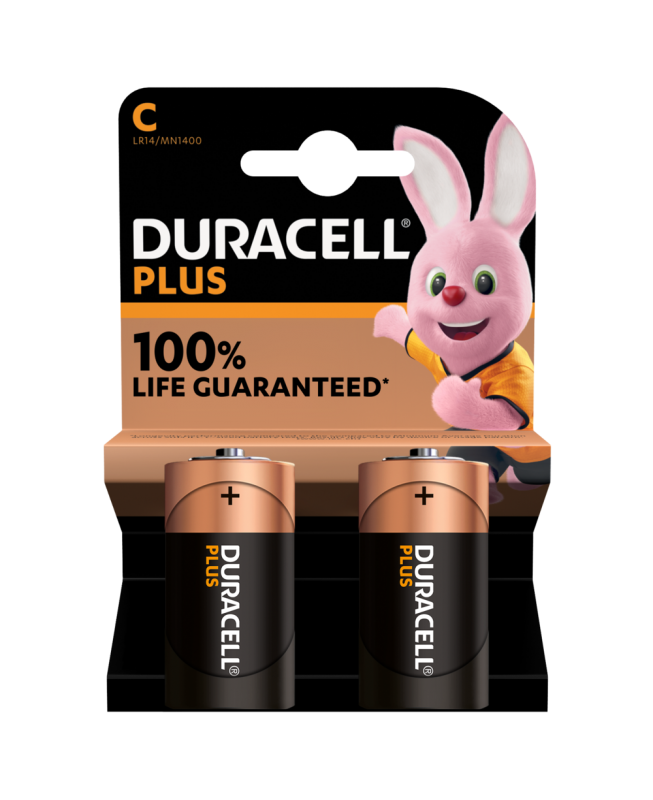 DURACELL PLUS 100 MEZZATORCIA C MN1400 - BL 2 PZ