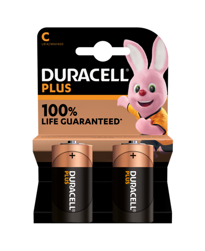 DURACELL PLUS 100 MEZZATORCIA C MN1400 - BL 2 PZ