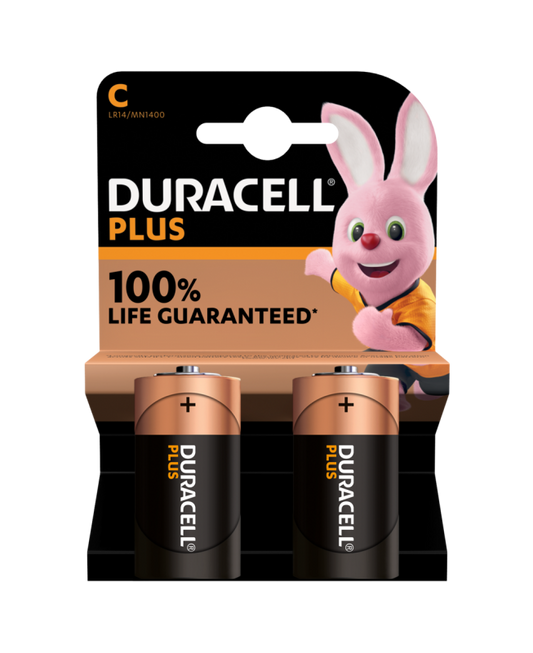DURACELL PLUS 100 MEZZATORCIA C MN1400 - BL 2 PZ