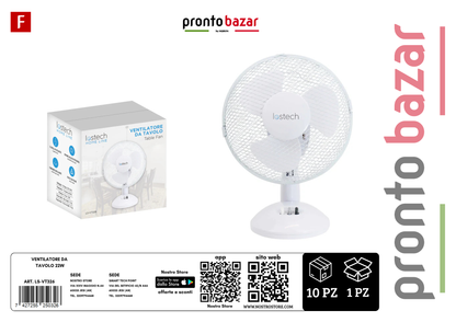 ventilatore da tavolo 22w