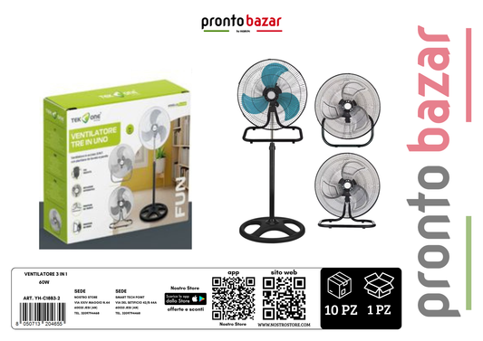 VENTILATORE 3 IN 1 60W