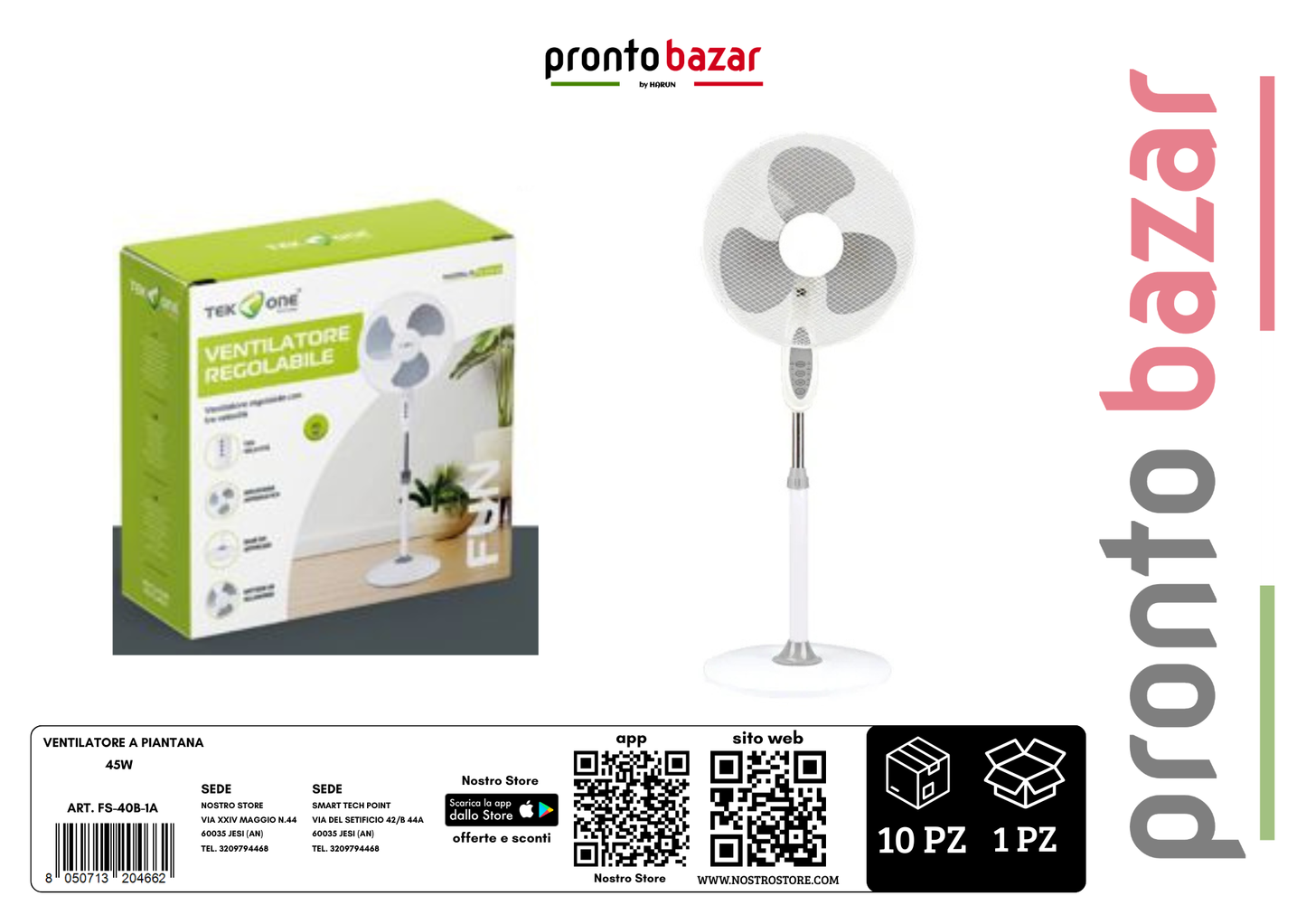 ventilatore a piantana 45w