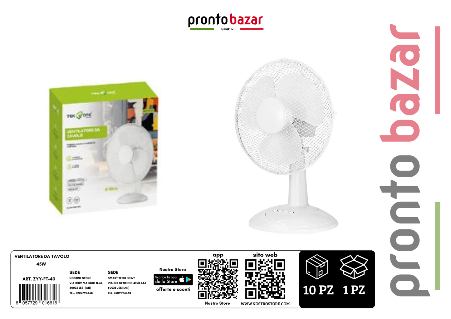 ventilatore da tavolo 45w
