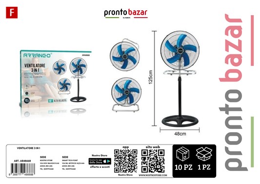 ventilatore 3 in 1 5 pale 75w