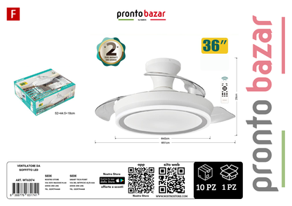 ventilatore da soffitto led