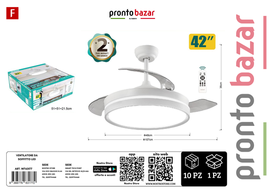 ventilatore da soffitto led