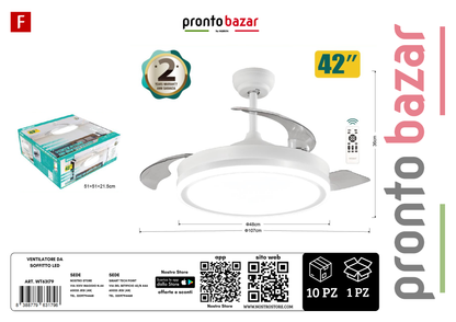 ventilatore da soffitto led