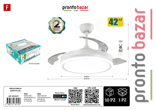 ventilatore da soffitto led