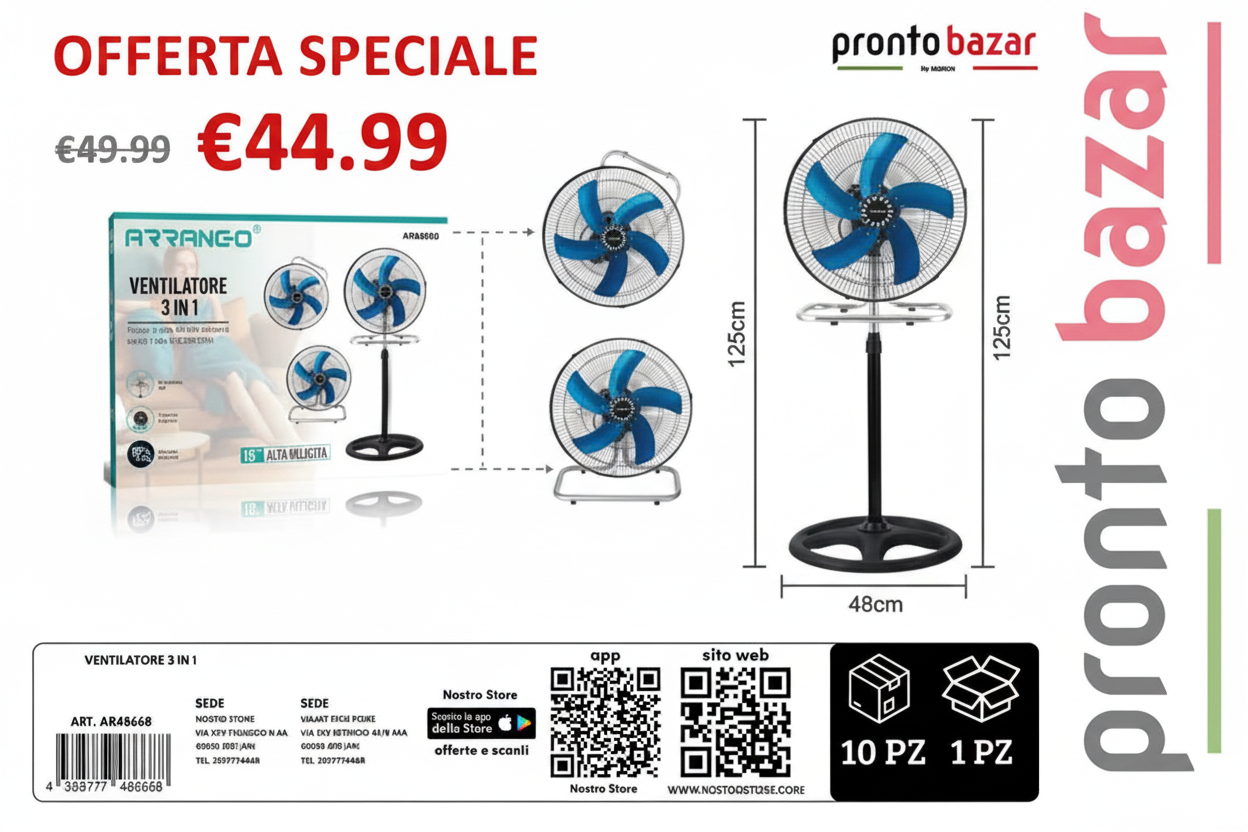 Volantino Offerta Ventilatore 3 in 1